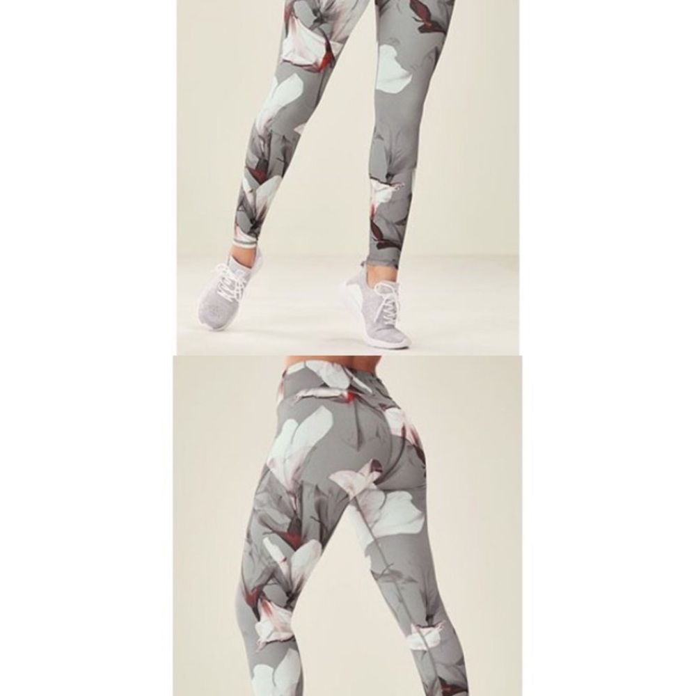 FABLETICS gray and pink high waisted leggings